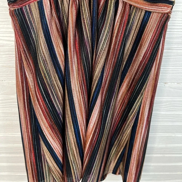 BCBGeneration Multicolored Striped Spaghetti Strap Dress V Neck New Sz 4 - Picture 11 of 16